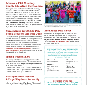 February 2019 PTA Newsletter