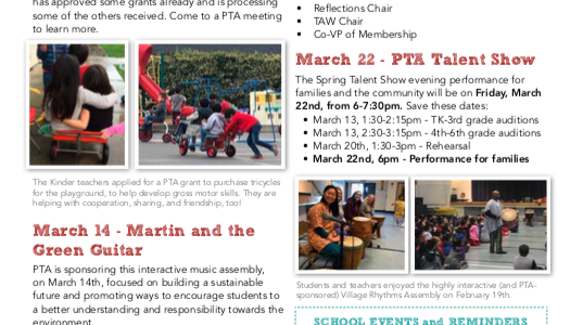 March 2019 PTA Newsletter