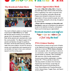 April 2019 PTA Newsletter